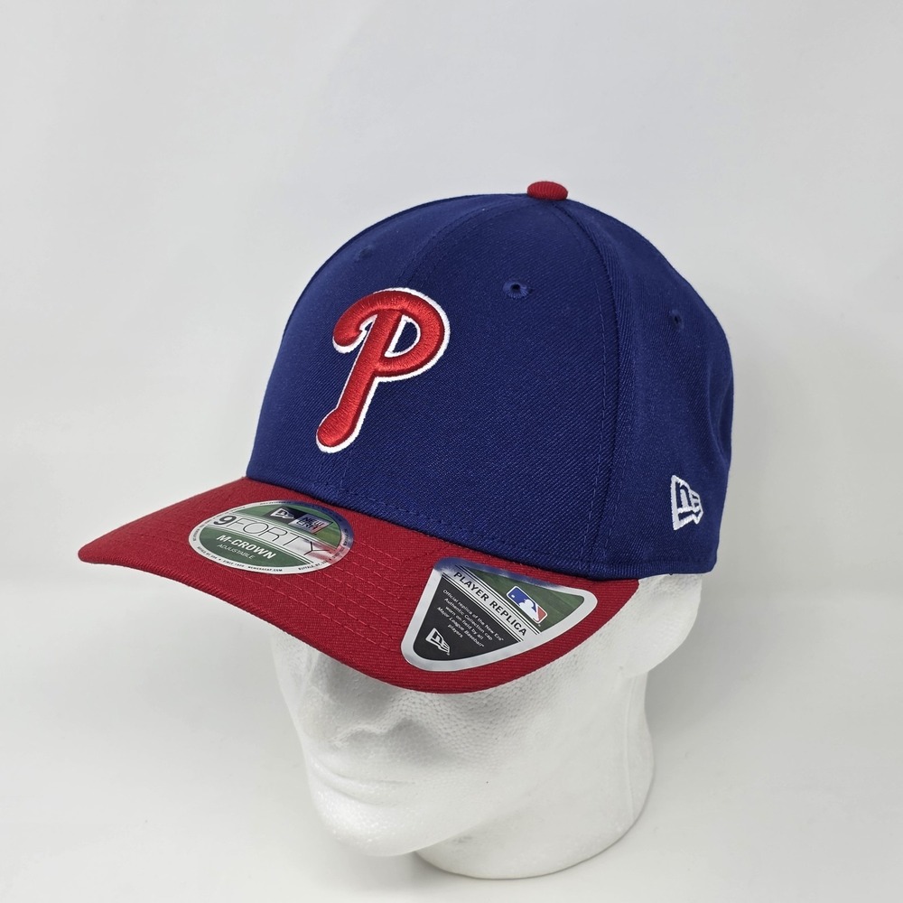 New Era 9Forty Philadelphia Phillies M-Crown Snapback Hat Cap MLB Blue/Red Men's